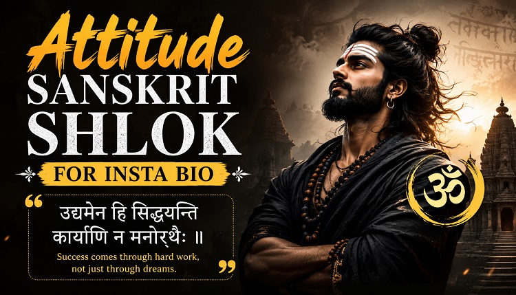 Attitude Sanskrit Shlok for Insta Bio