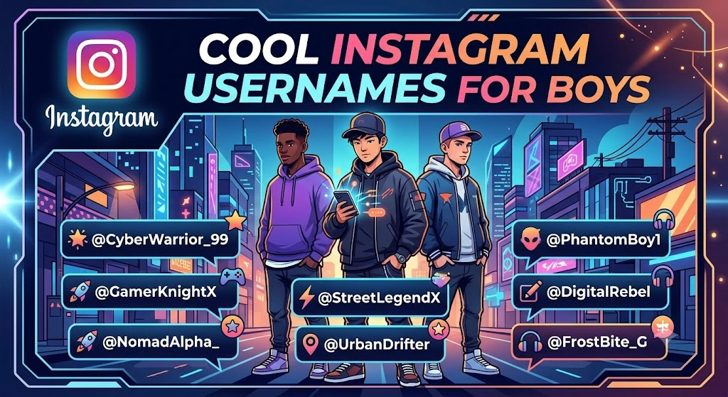 Cool Instagram Usernames for Boys