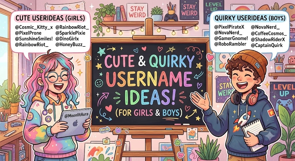 Cute and Quirky Usernames (For Girls & Boys)