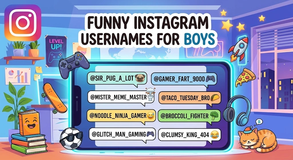 Funny Instagram Usernames for Boys