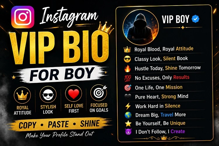 Instagram VIP Bio for Boy