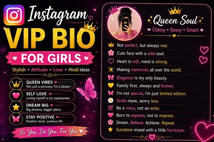 Instagram VIP Bio for Girls