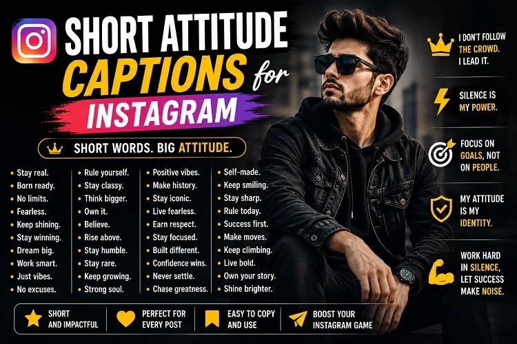 Short Attitude Captions for Instagram