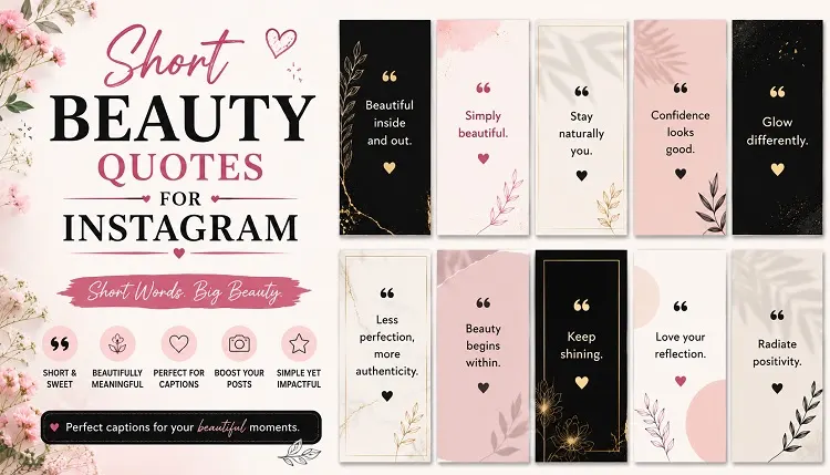 Short Beauty Quotes for Instagram