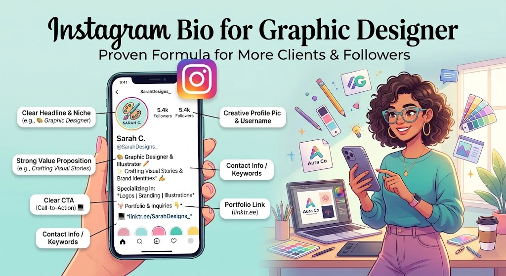 Instagram Bio for Graphic Designer