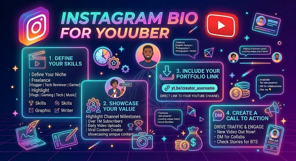 Instagram Bio for Youtuber