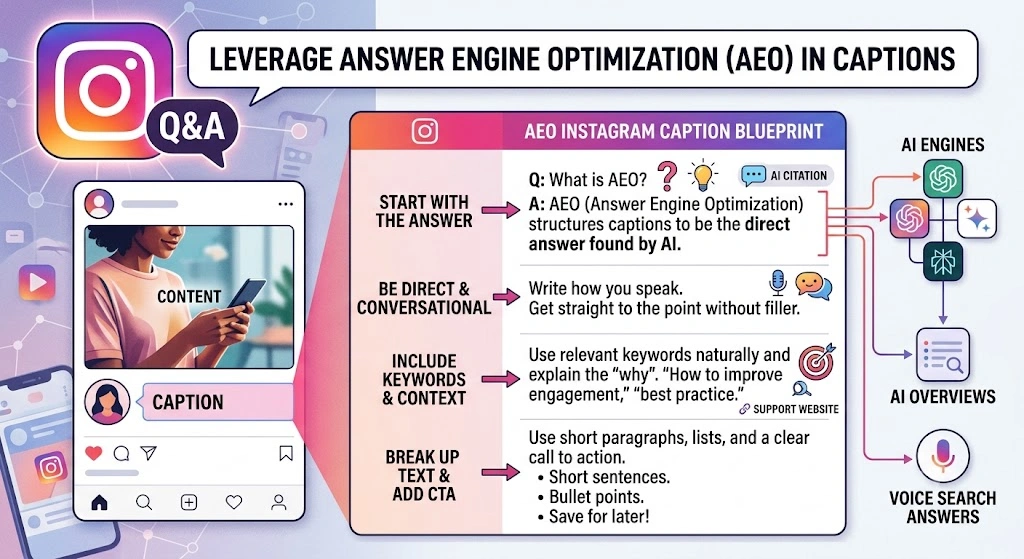 Leverage Answer Engine Optimization (AEO) in Captions
