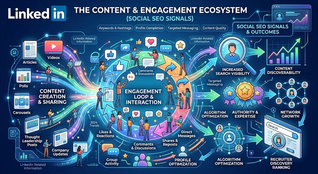 The Content & Engagement Ecosystem (Social SEO Signals)